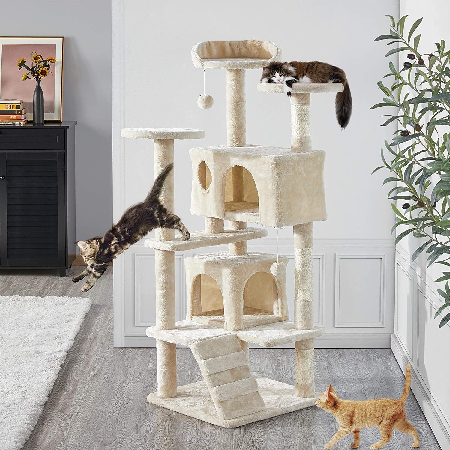 CA&T Ultimate Climber & Double Den Scratch Tree | PJ Pet Products