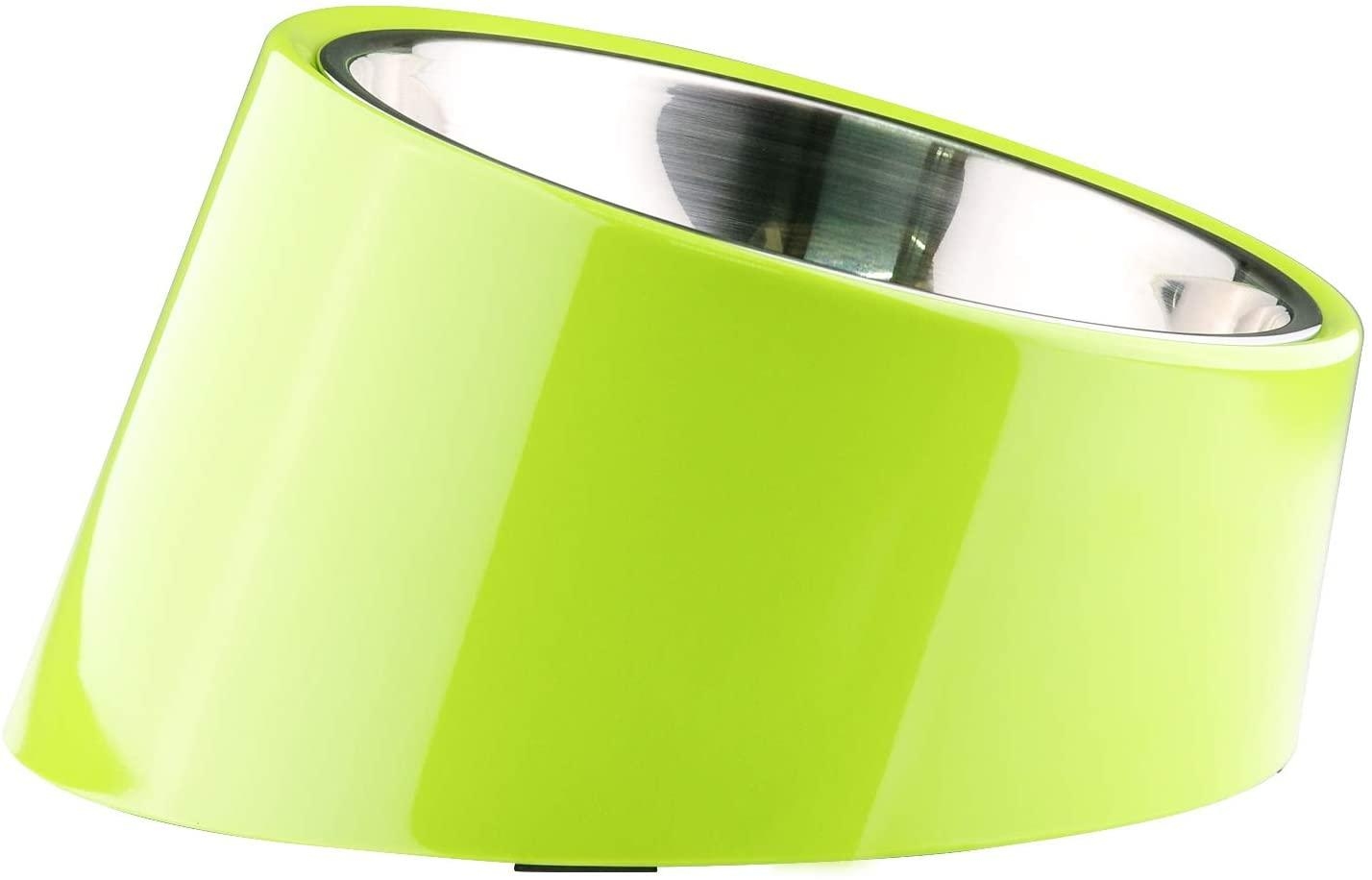 Super Design 15 Degree Tilted Bowl Green | PJ Pet Products